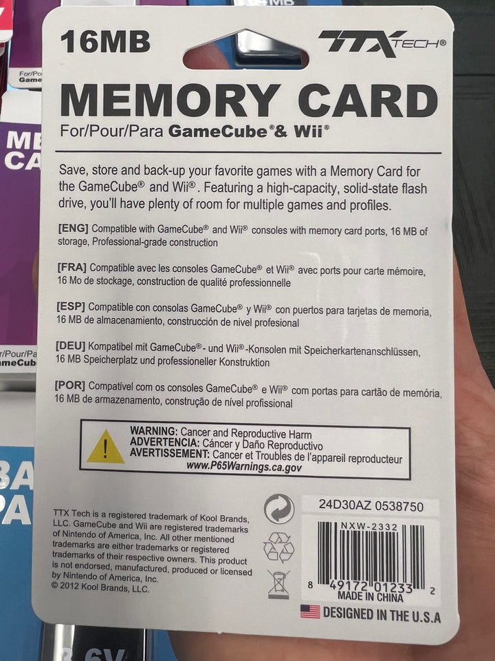 Gamecube Memory Card 16MB 251 Blocks TTX Tech NEW  NA42225