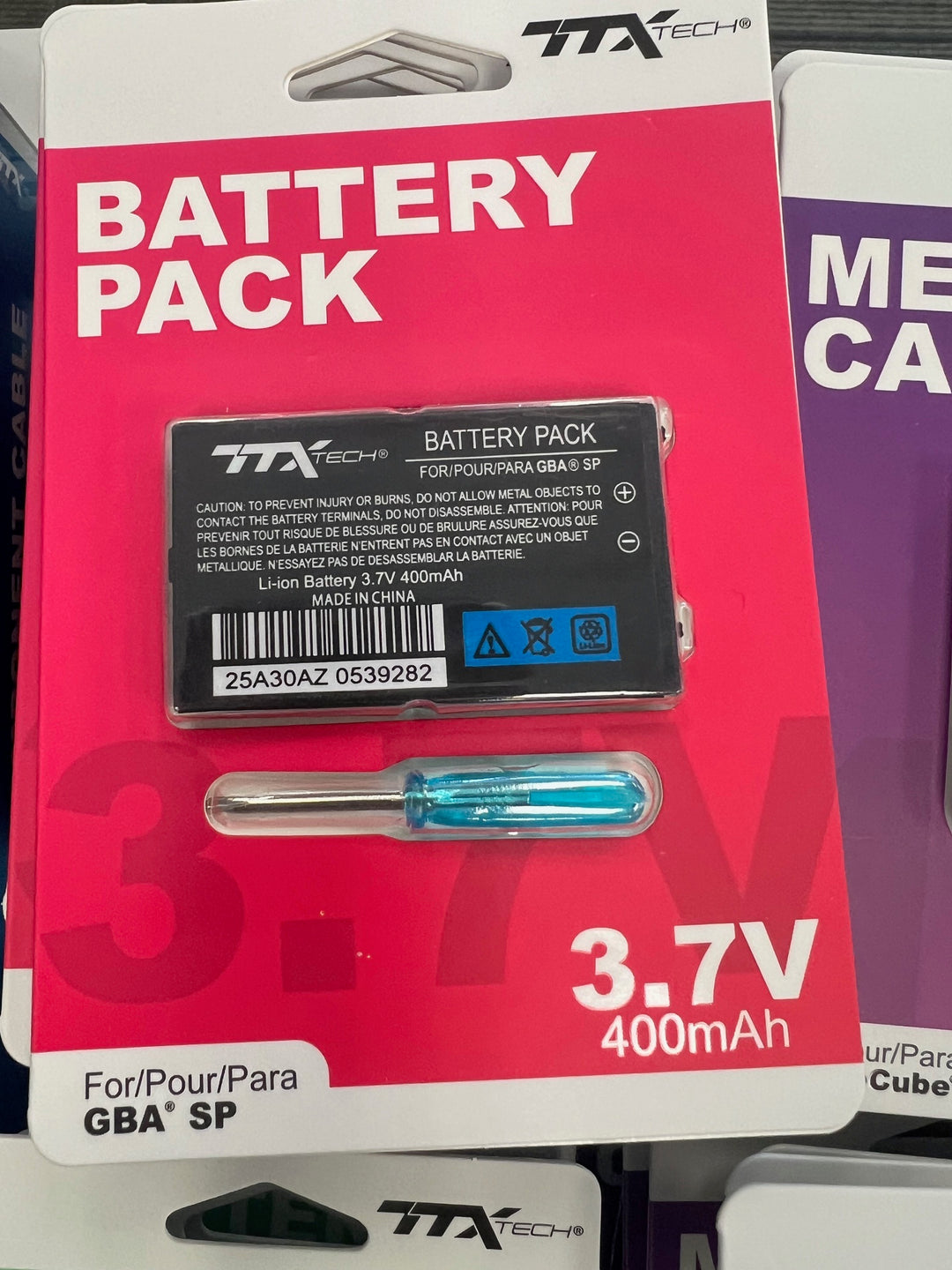 Battery Pack for Gameboy Advance SP TTX Tech NEW  NA42225