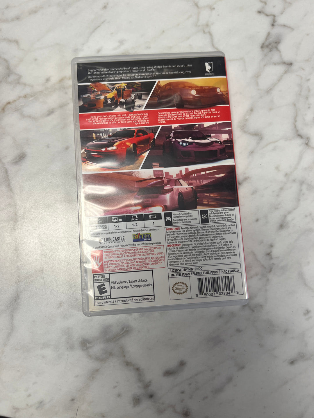 Super Street Racer Nintendo Switch CASE ONLY CO92524