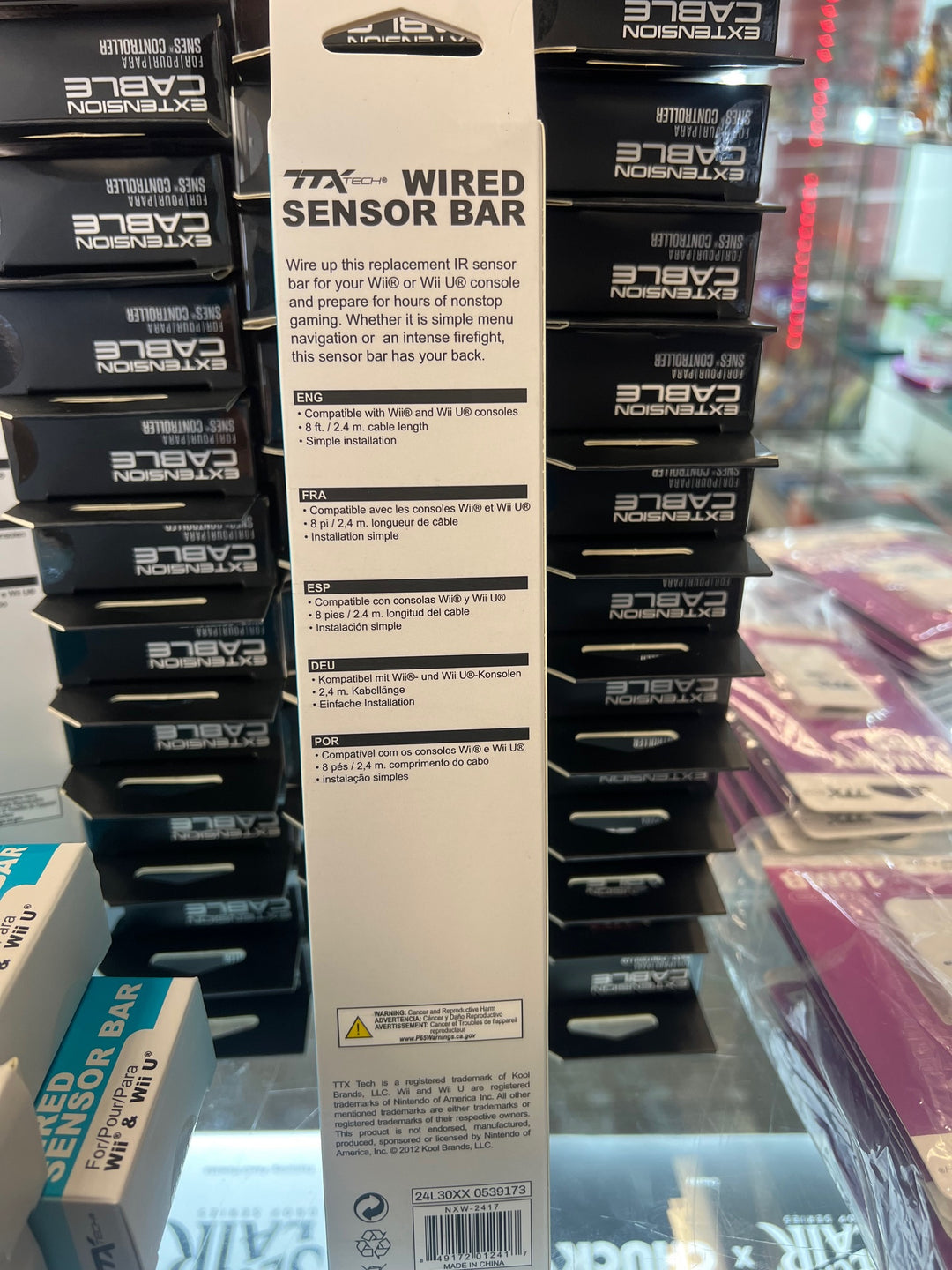 Wii Wired 8ft Sensor Bar - TTX Tech NEW  NA42225