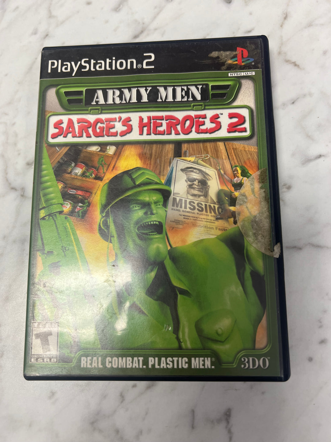 Army Men Sarge's Heroes 2 PS2 Playstation 2 CASE ONLY CO92524