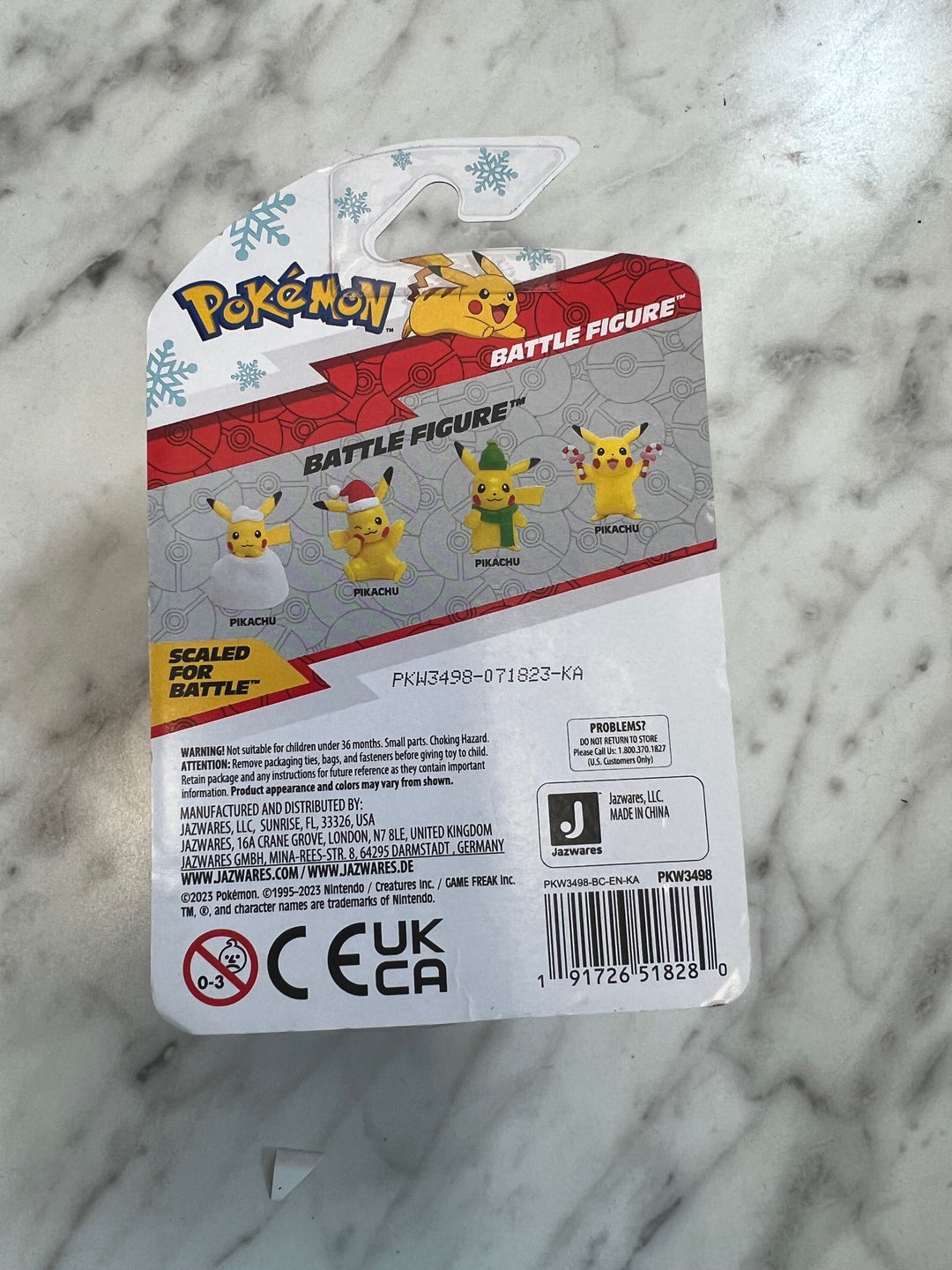 Jazwares LLC Pokemon Battle Ready Battle Figure Pikachu Toy New NT42225