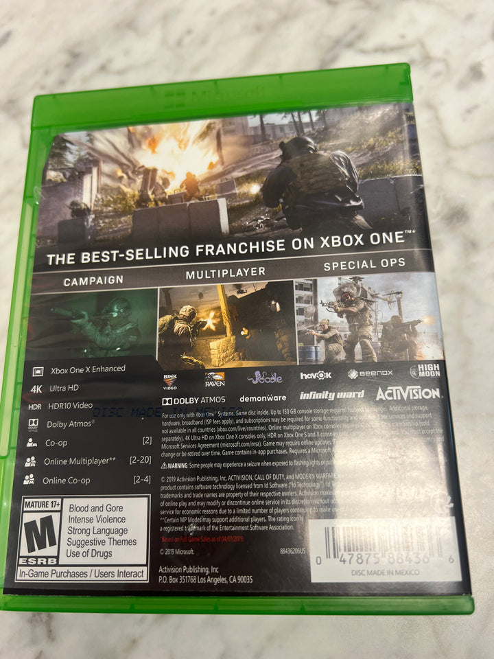 Call of Duty Modern Warfare for Xbox One in case. Tested and Working.     UD92024