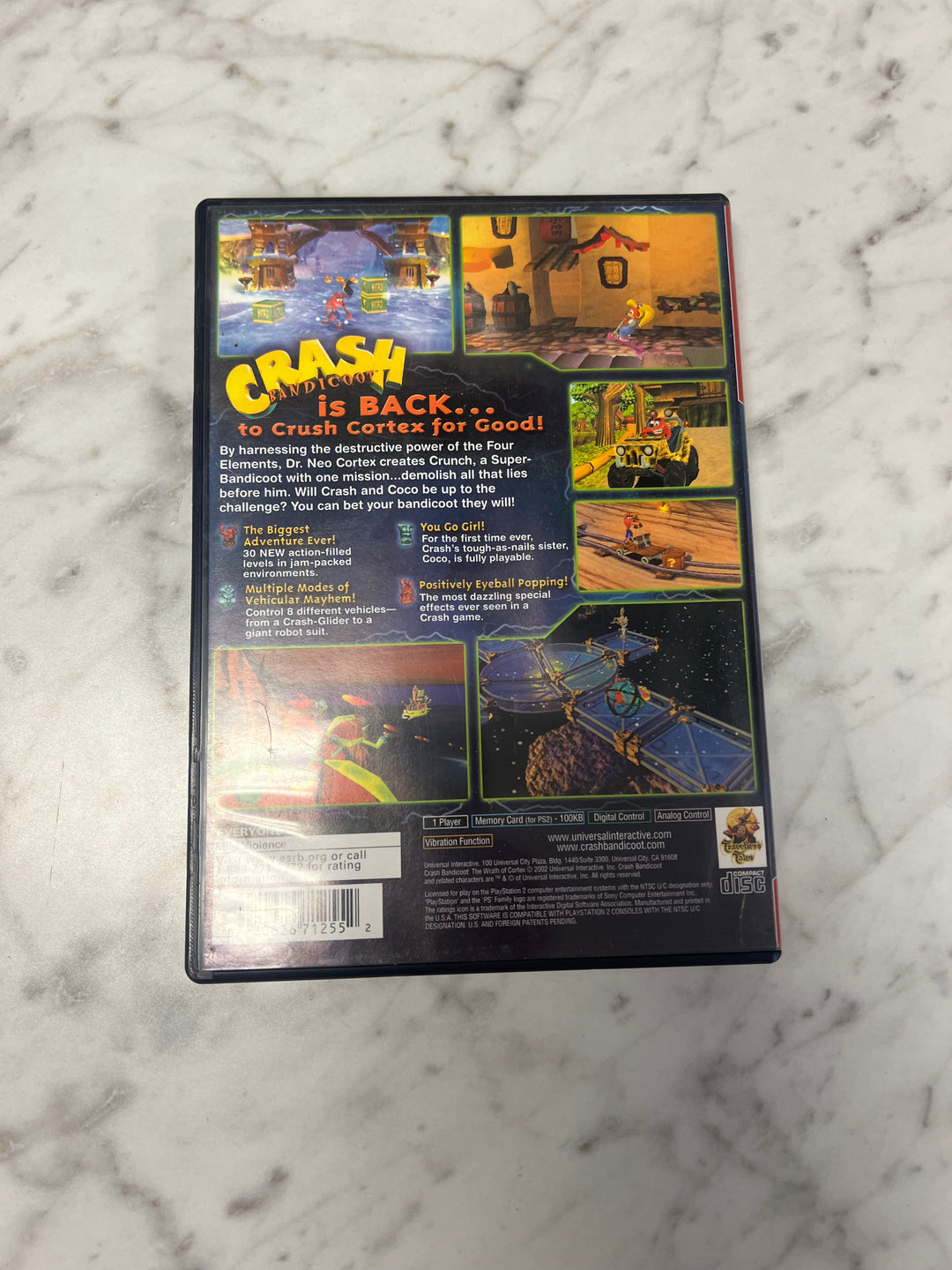 Crash Bandicoot Wrath of Cortex GH PS2 Playstation 2 Case and Manual ONLY CO92524