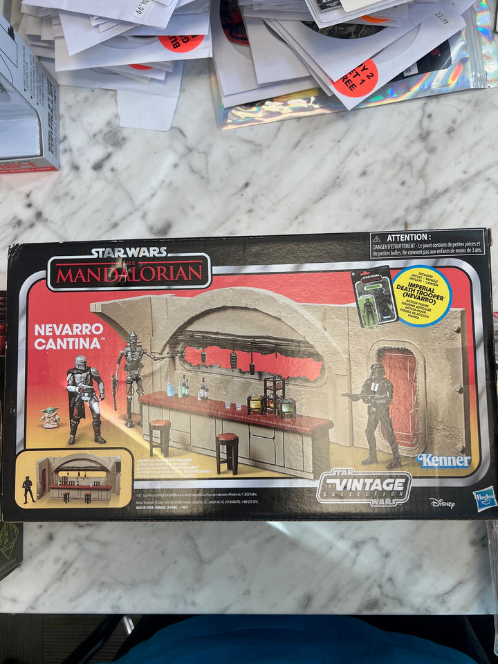 Star Wars The Vintage Collection Navarro Cantina Playset W/ Death Trooper Figure NEW NT42225