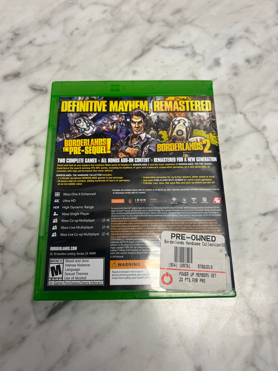 Borderlands the Handsome Collection for Xbox One in case. Tested and Working.  UD92024