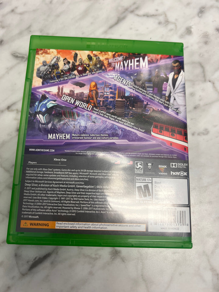 Agents of Mayhem for Xbox One in case. Tested and Working.    UD91324