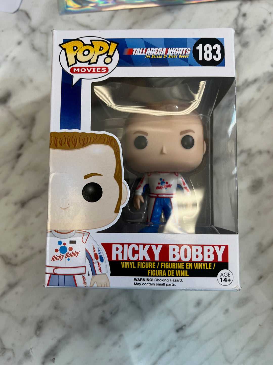 Funko POP! Movies Ricky Bobby Vinyl Figure #183 Talladega Nights Rough Box UT42225