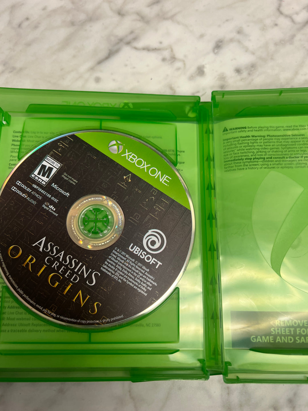 Assassin's Creed Origins for Xbox One in case. Tested and Working.     UD91324