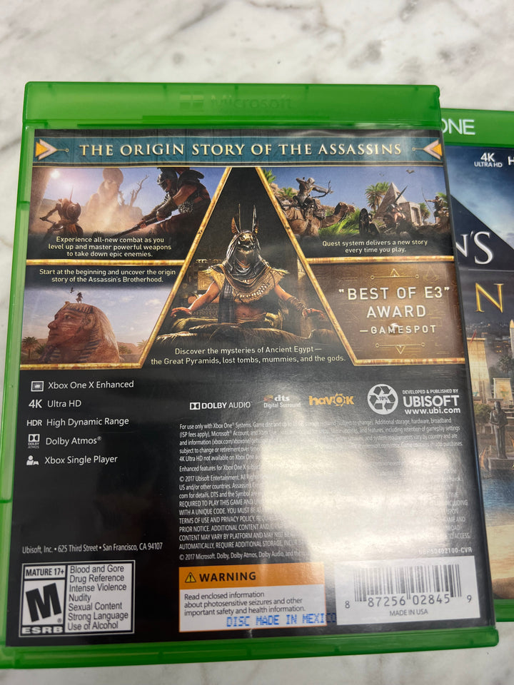 Assassin's Creed Origins for Xbox One in case. Tested and Working.     UD91324