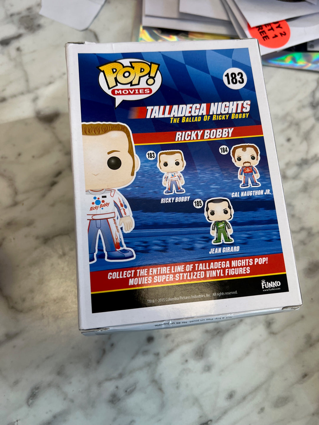 Funko POP! Movies Ricky Bobby Vinyl Figure #183 Talladega Nights Rough Box UT42225