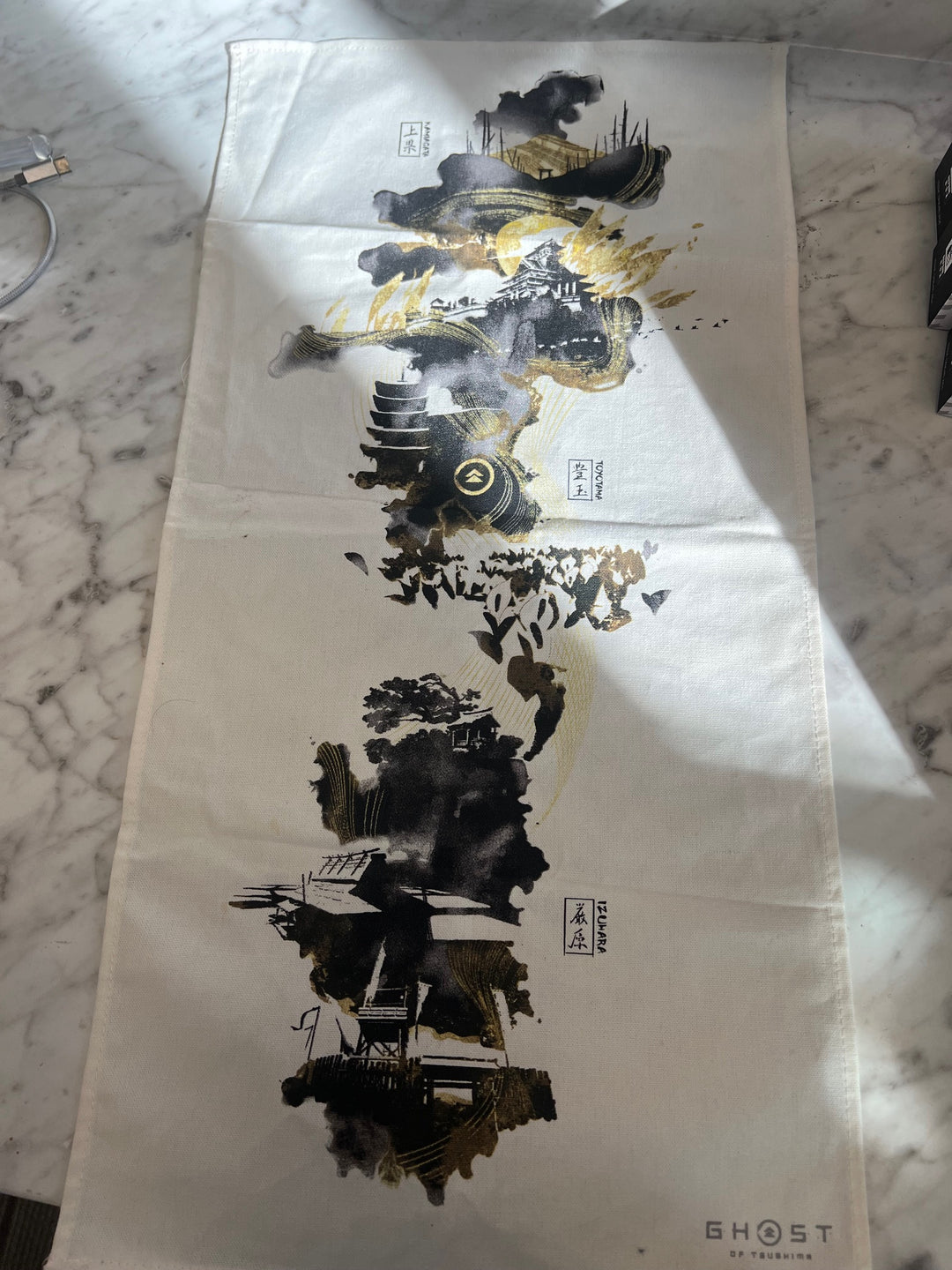 Ghost of Tsushima Collector's Edition Cloth Map Island of Tsushima  UT42225
