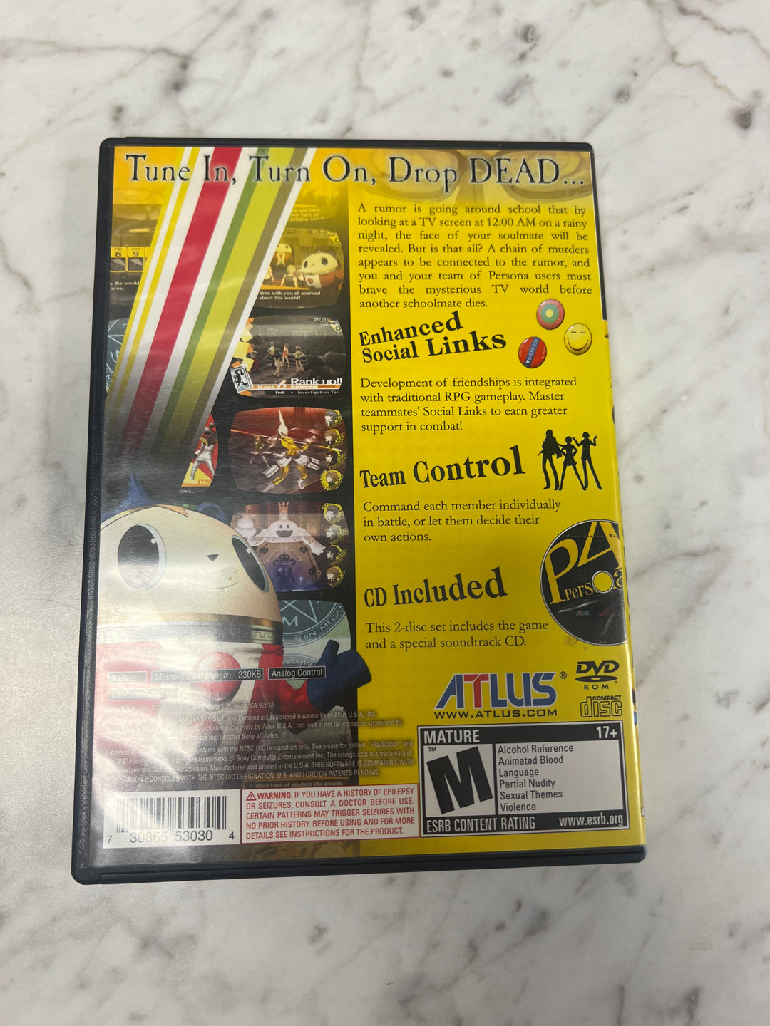 Shin Megami Tensei Persona PS2 Playstation Case and Manual