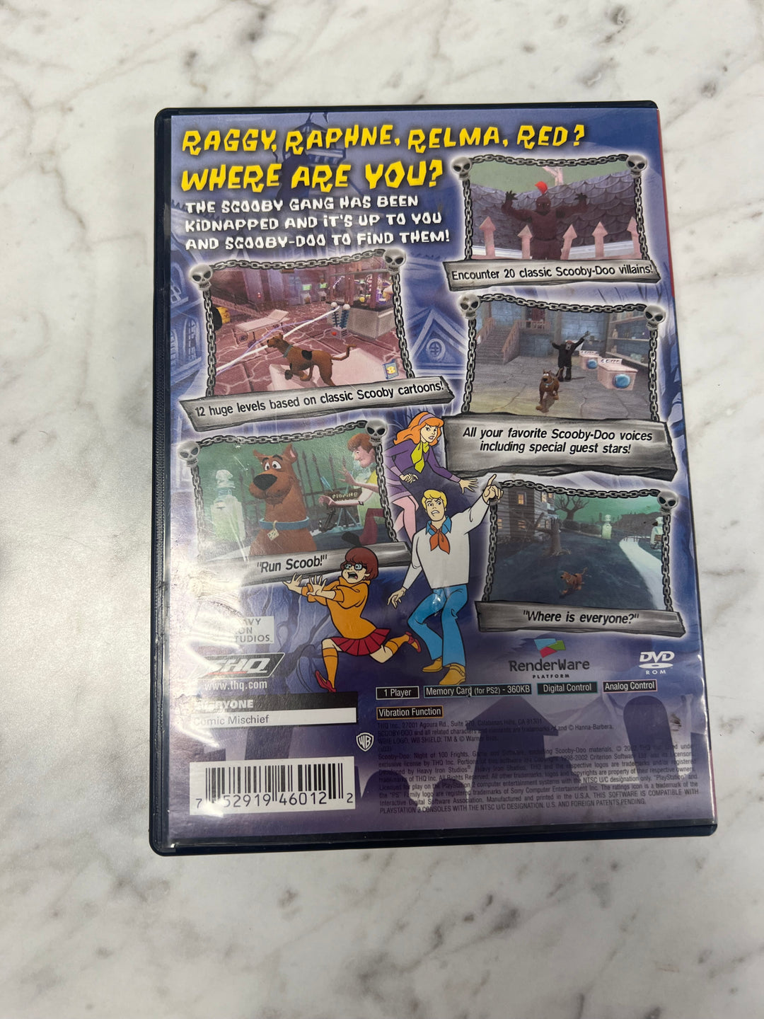 Scooby Doo Night of 100 Frights PS2 Playstation 2 Case and Manual ONLY CO92524