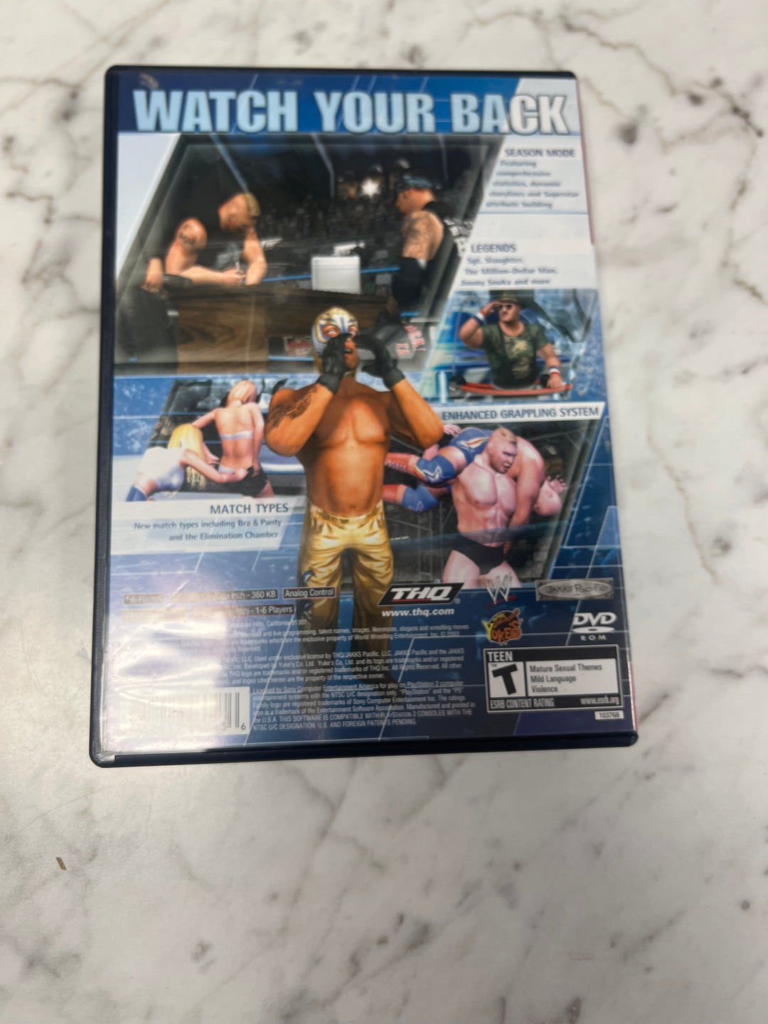 WWE Smackdown Here Comes the Pain PS2 Playstation 2 Case and Manual ONLY CO92524