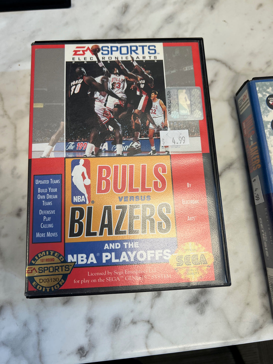 Bulls Vs Blazers and The NBA Playoffs - Sega Genesis G71725
