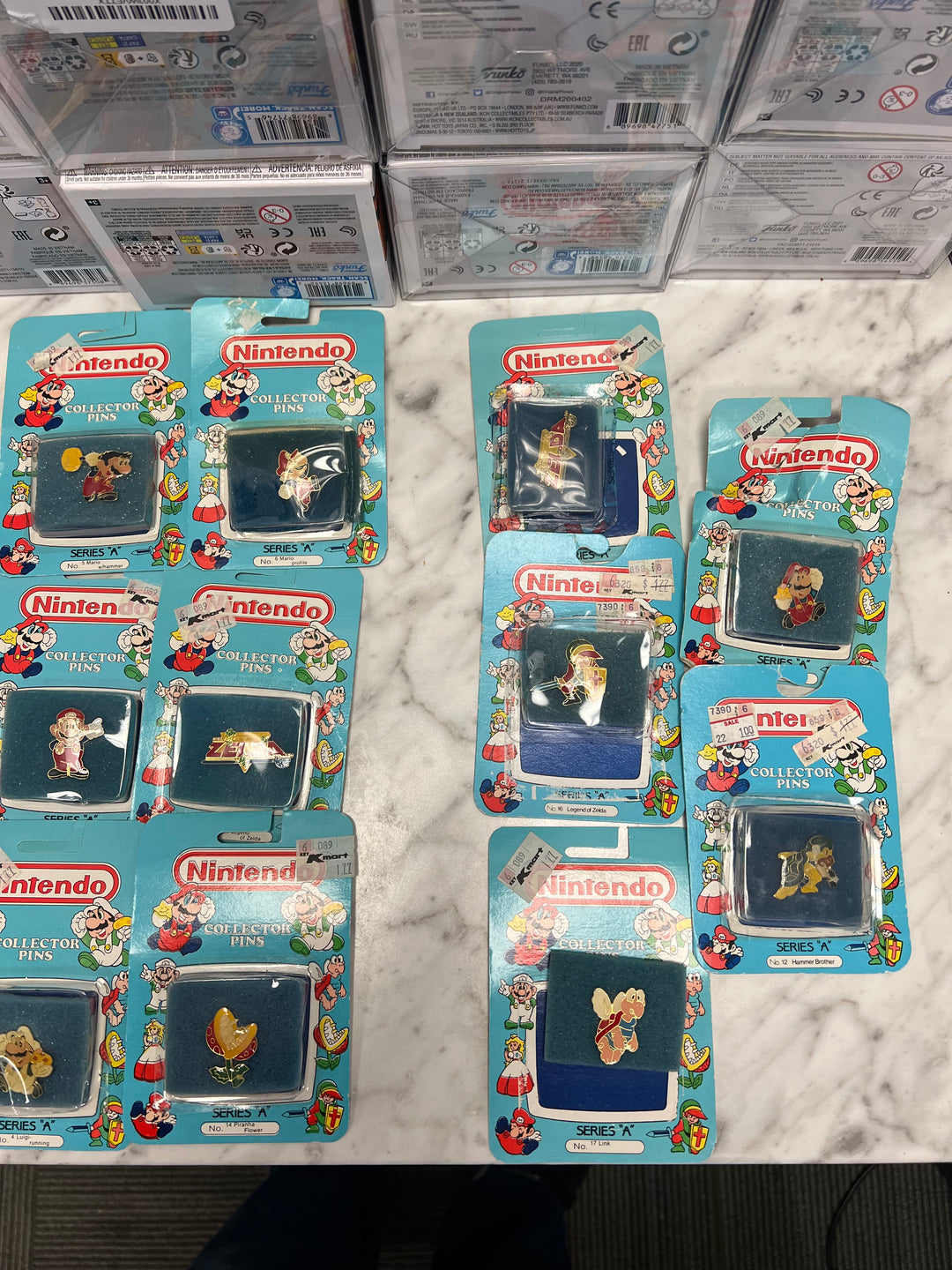 Nintendo Collector Pins Series "A" LOT OF 11 (6 sealed 5 opened)