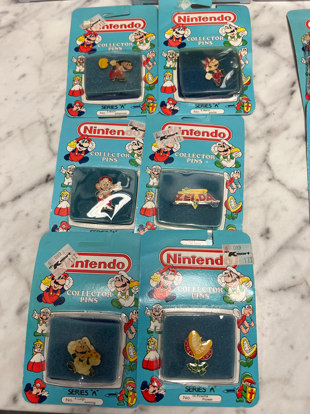 Nintendo Collector Pins Series "A" LOT OF 11 (6 sealed 5 opened)