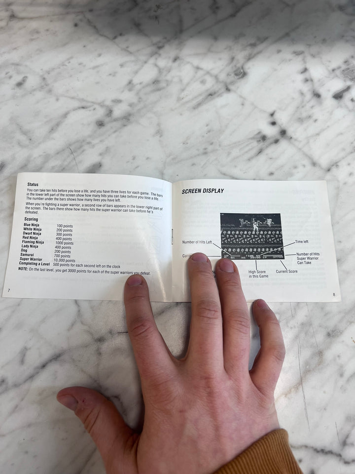 Bad Dudes Original Nintendo NES MANUAL ONLY MO21926