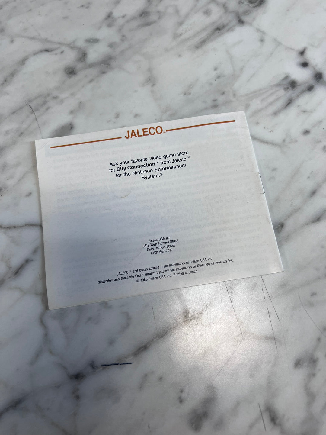 Bases Loaded Original Nintendo NES MANUAL ONLY MO21926
