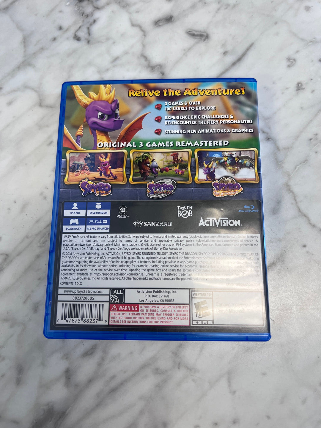 Spyro Reignited Trilogy PS4 Playstation 4 CASE ONLY No Game   CO101025