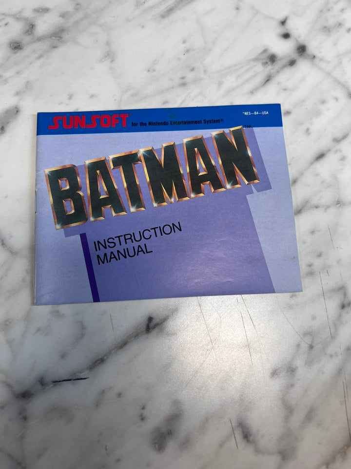 Batman the Video Game Original Nintendo NES MANUAL ONLY MO21926
