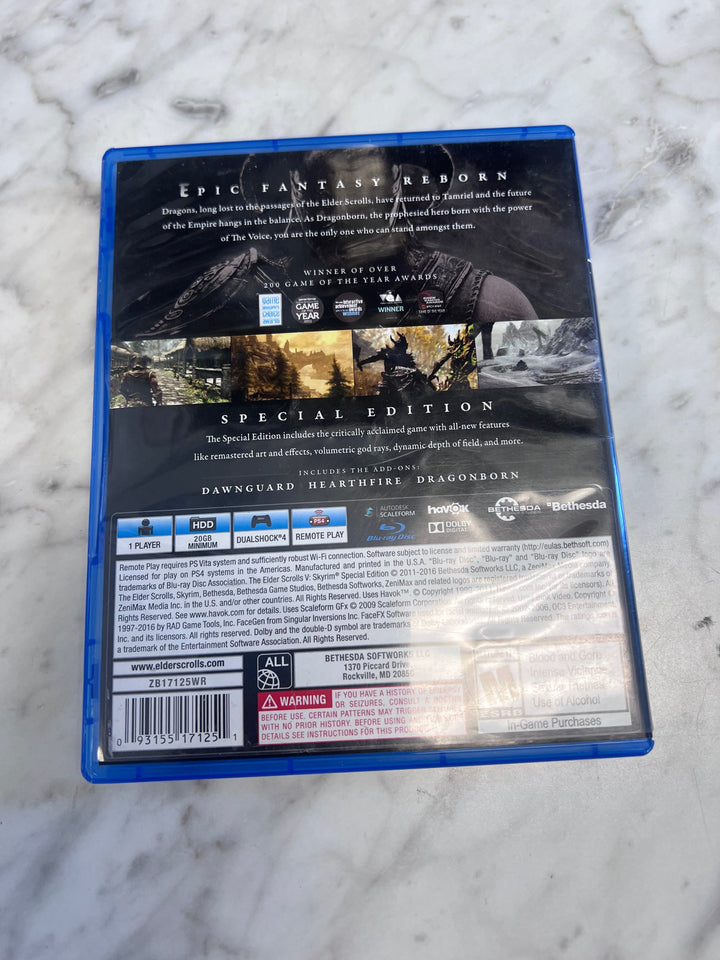 Elder Scrolls V Skyrim Special Edition PS4 Playstation 4 CASE ONLY No Game   CO101025