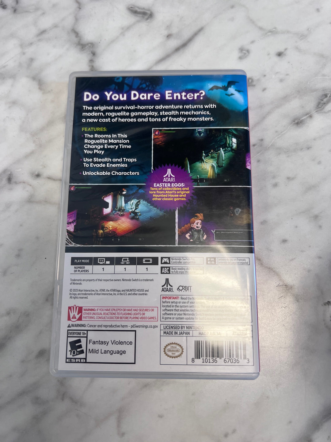 Haunted House Nintendo Switch CASE ONLY NO GAME   CO101025