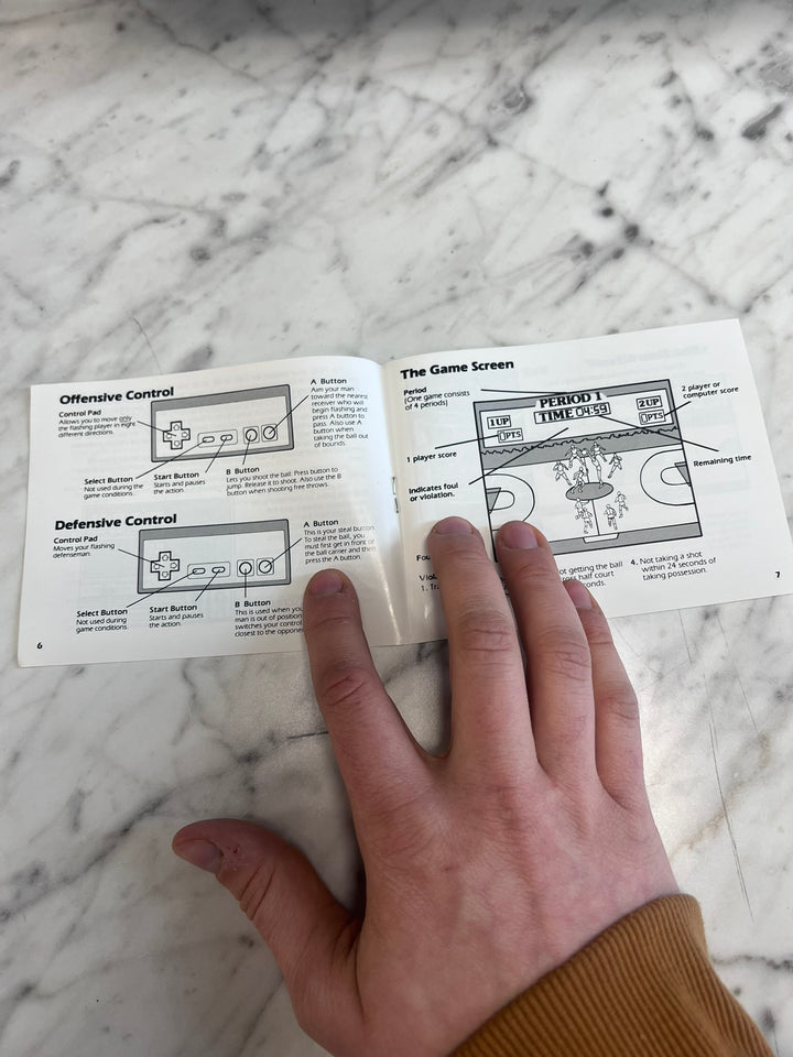 Double Dribble Original Nintendo NES MANUAL ONLY MO21926