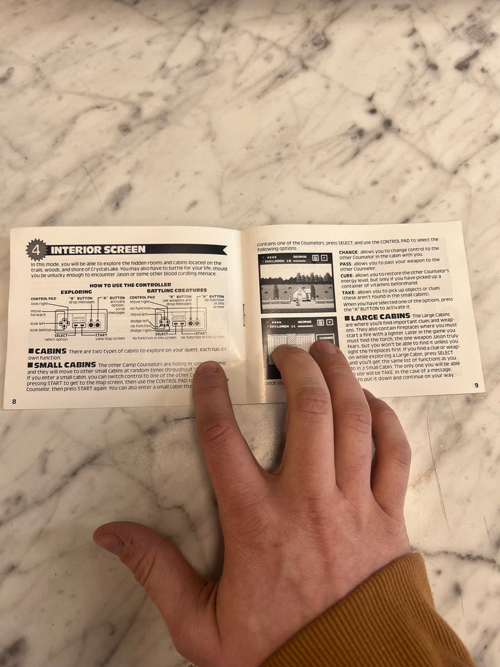 Friday the 13th Original Nintendo NES MANUAL ONLY MO21926