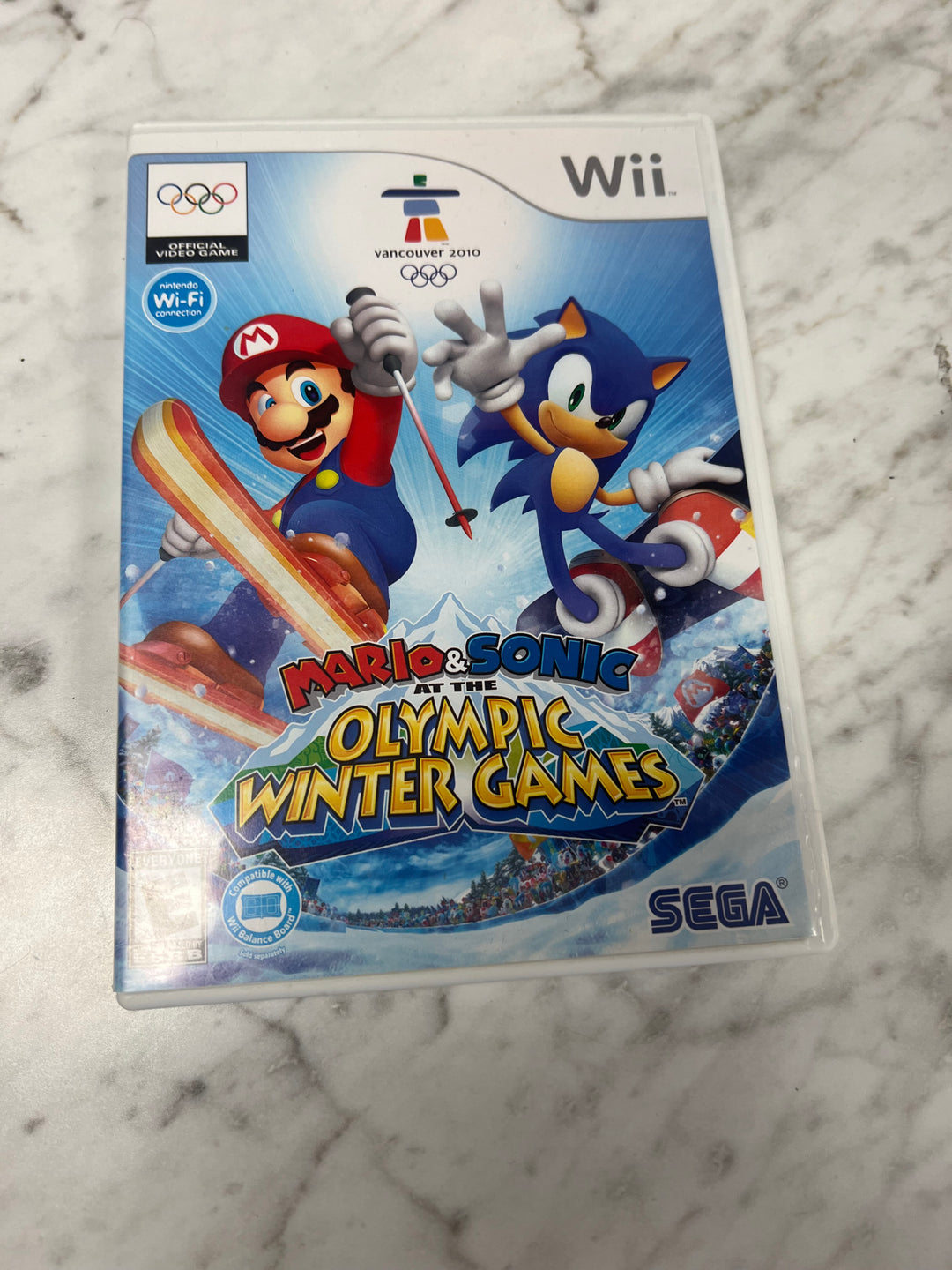 Mario & Sonic at the Olympic Winter Games Nintendo Wii Case and manual ONLY CO92524