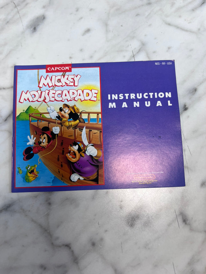 Mickey Mousecapade Original Nintendo NES MANUAL ONLY MO21926