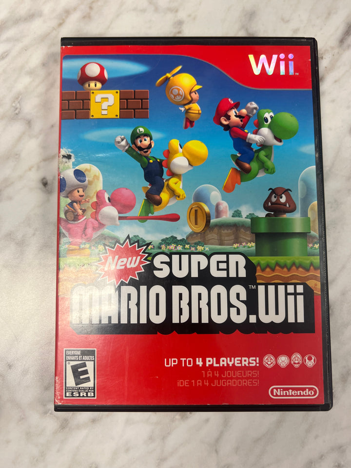 New Super Mario Bros Wii Nintendo Wii Case and manual ONLY CO92524