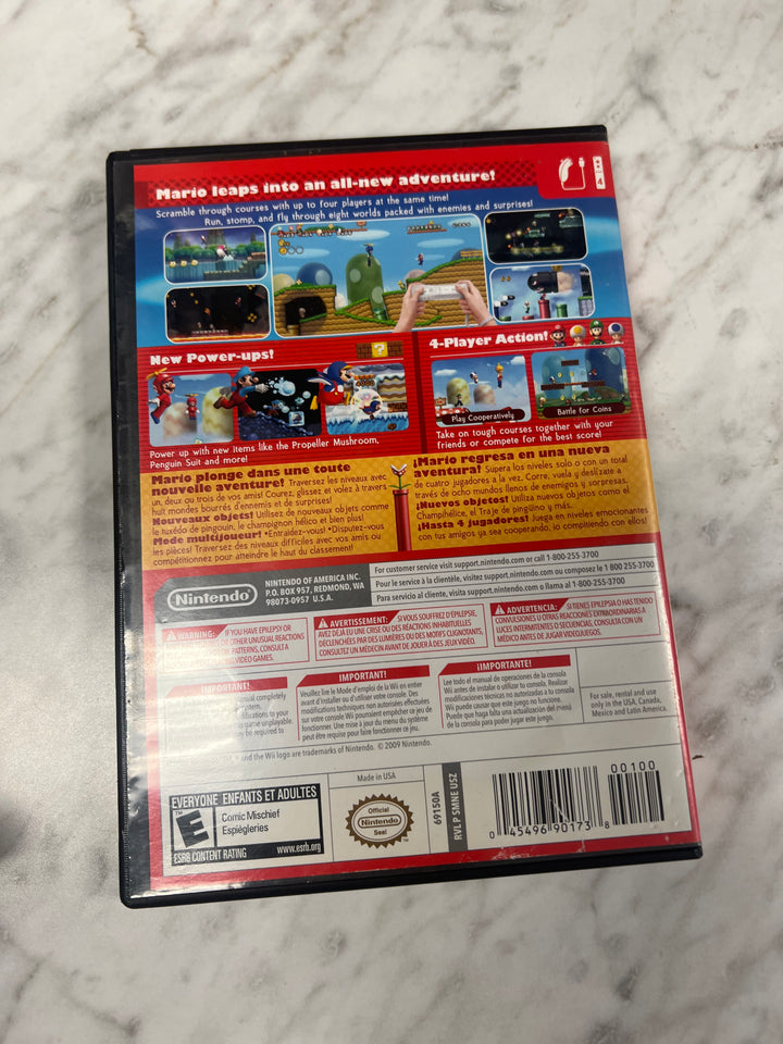 New Super Mario Bros Wii Nintendo Wii Case and manual ONLY CO92524