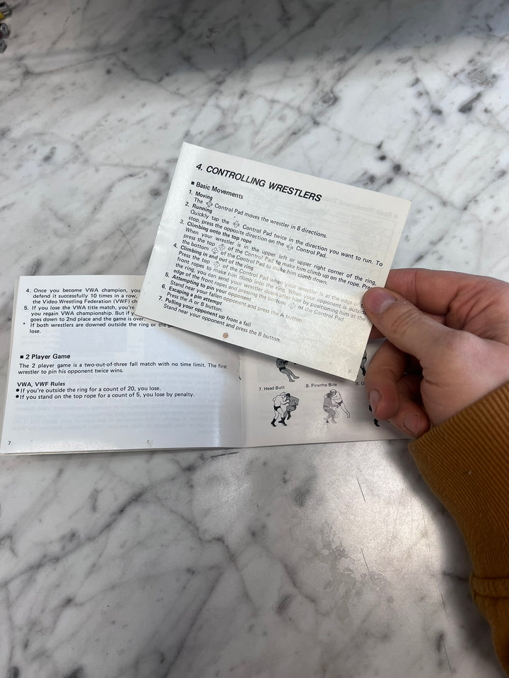 Pro Wrestling Original Nintendo NES MANUAL ONLY MO21926