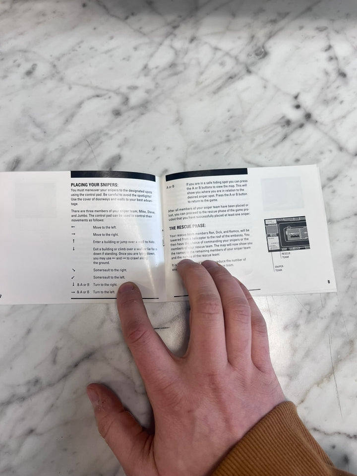 Rescue the Embassy Mission Original Nintendo NES MANUAL ONLY MO21926