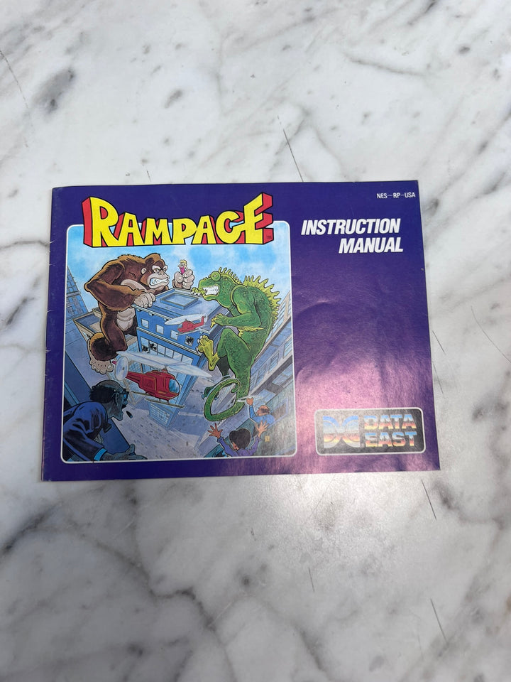 Rampage Original Nintendo NES MANUAL ONLY MO21926