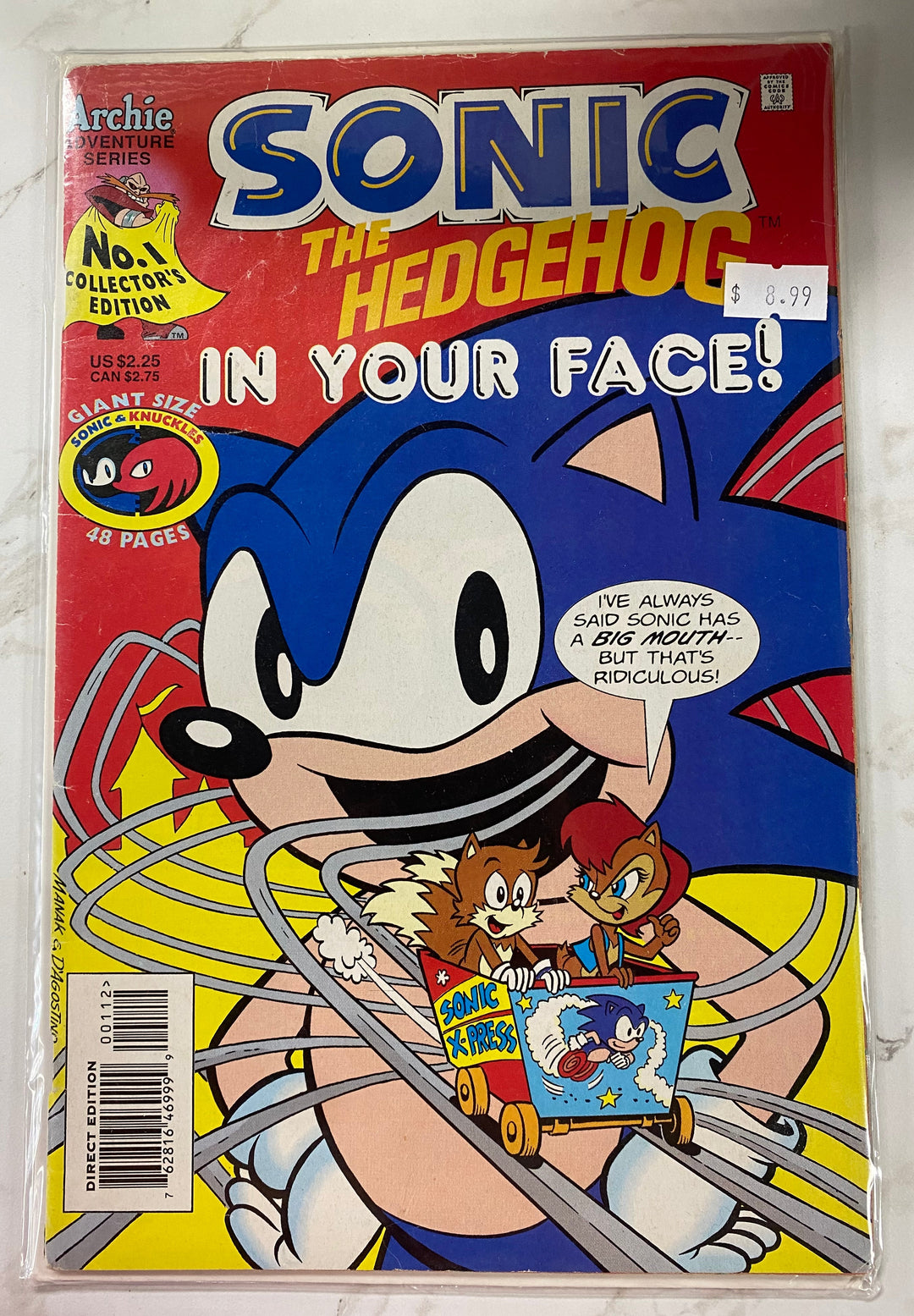 Sonic the Hedgehog In Your Face! #1 Archie Comics UG62726