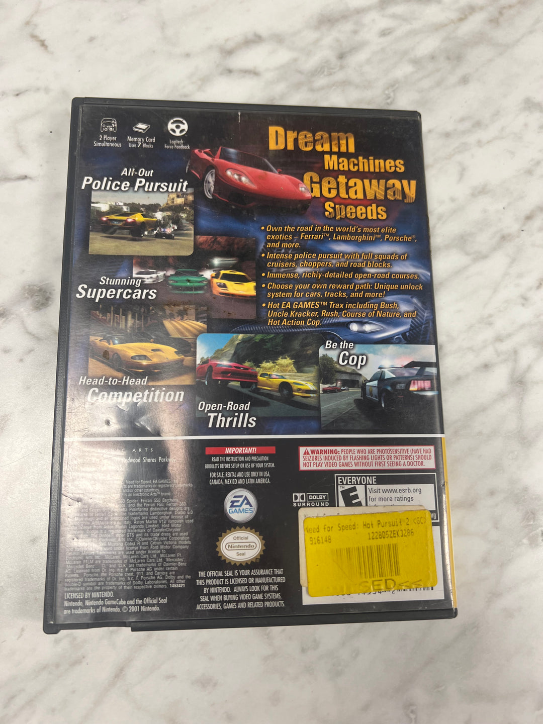 Need for Speed Hot Pursuit 2 for Nintendo Gamecube Case ONLY CO92524