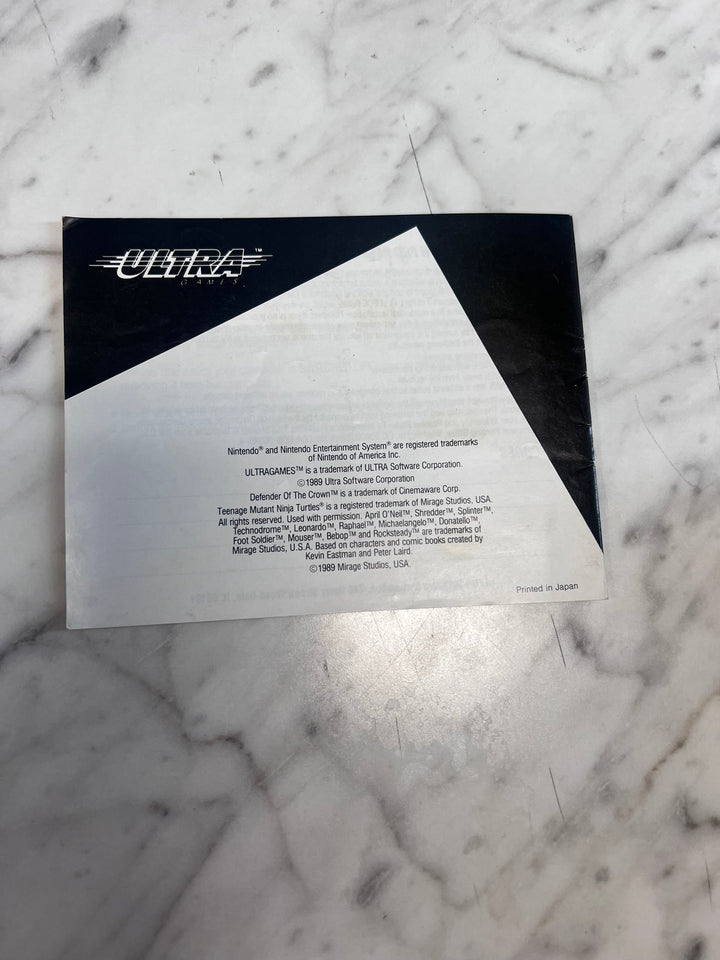 Teenage Mutant Ninja Turtles Original Nintendo NES MANUAL ONLY MO21926