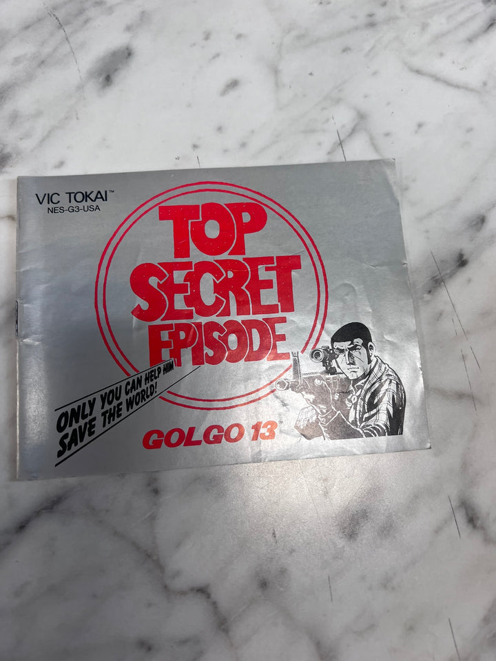 Golgo 13 Top Secret Episode Original Nintendo NES MANUAL ONLY MO21926