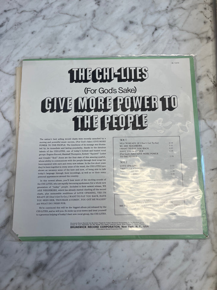 Chi-Lites (For God's Sake) Give More Power to the People (NM) Condition Vinyl Record  VR42425