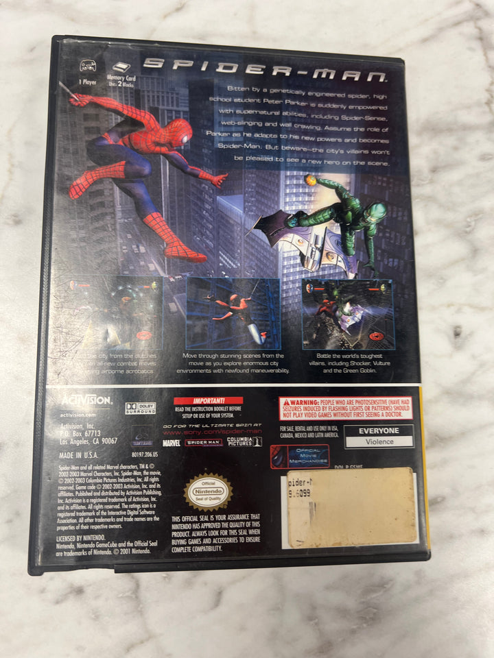 Spider-man for Nintendo Gamecube Case and manual ONLY CO92524