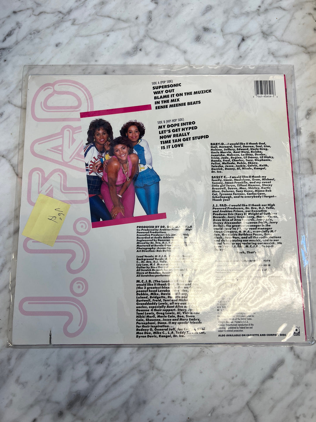 J.J. Fad - Supersonic (NM) Condition Vinyl Record  VR42425