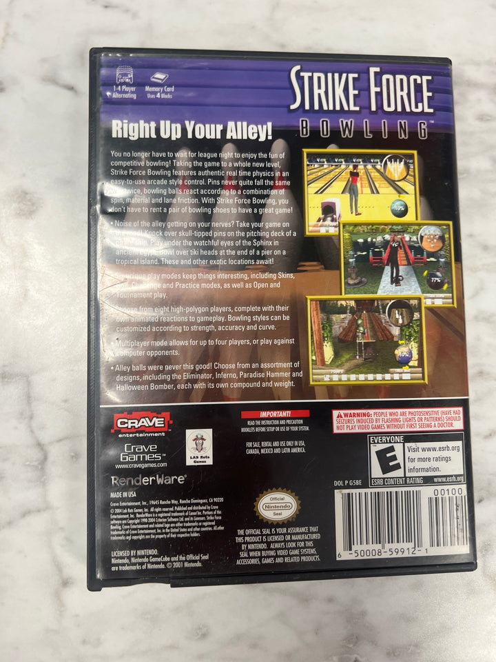 Strike Force Bowling for Nintendo Gamecube Case and manual ONLY CO92524