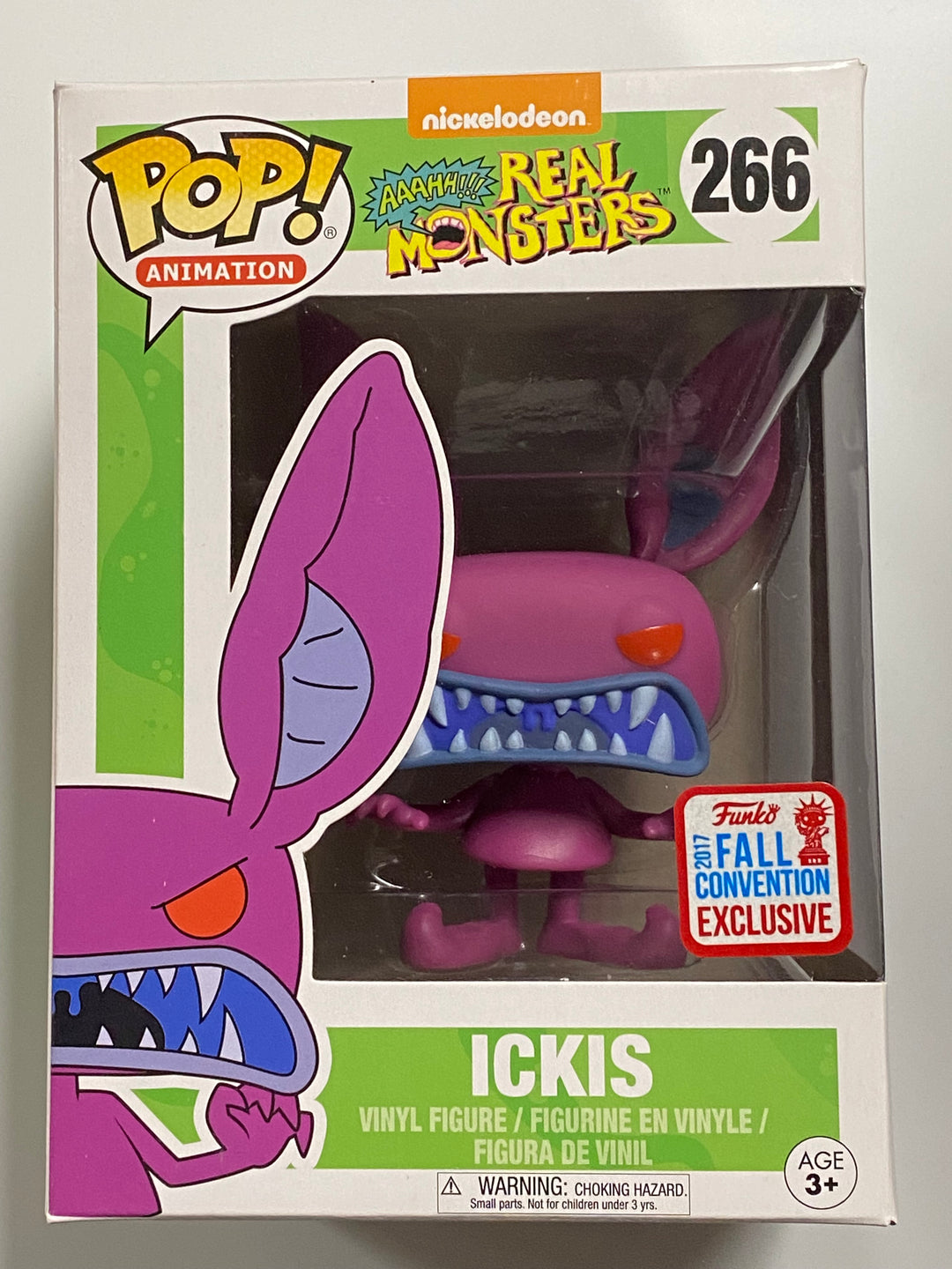 Funko Pop! Ickis #266 2017 Funko Fall Convention Exclusive Aaahh!!! Real Monsters FP62826