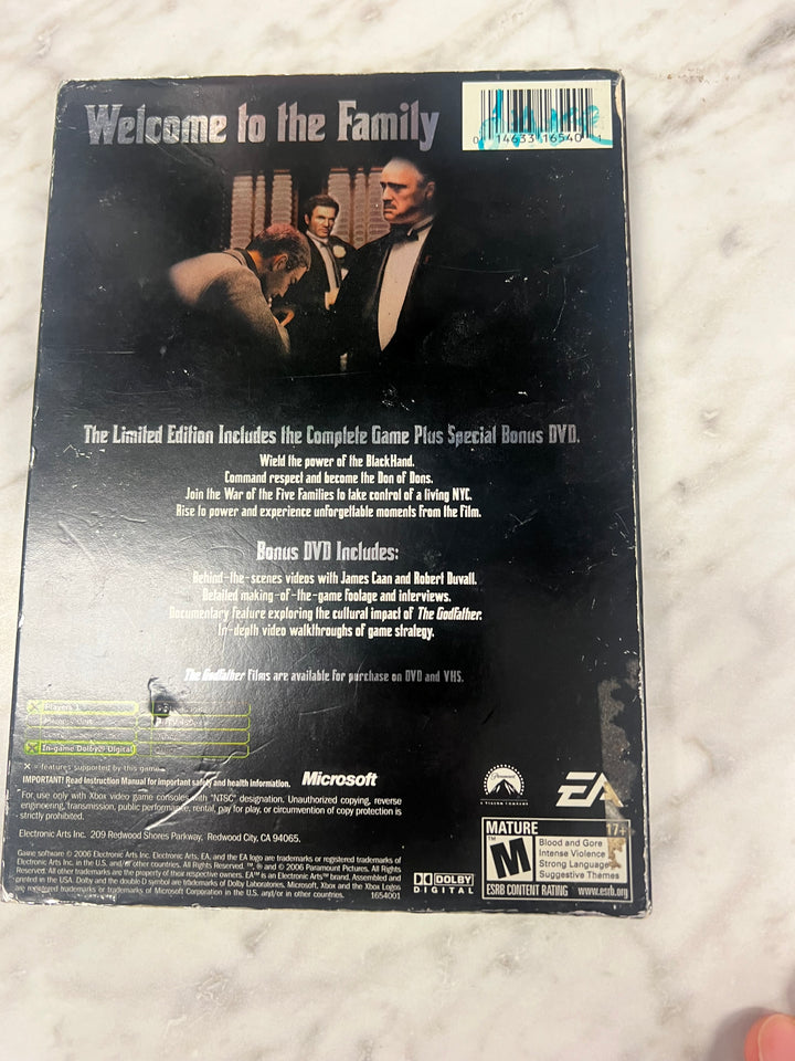 The Godfather The Game Limited Edition for Original Microsoft Xbox Case, DVD and manual ONLY CO92524