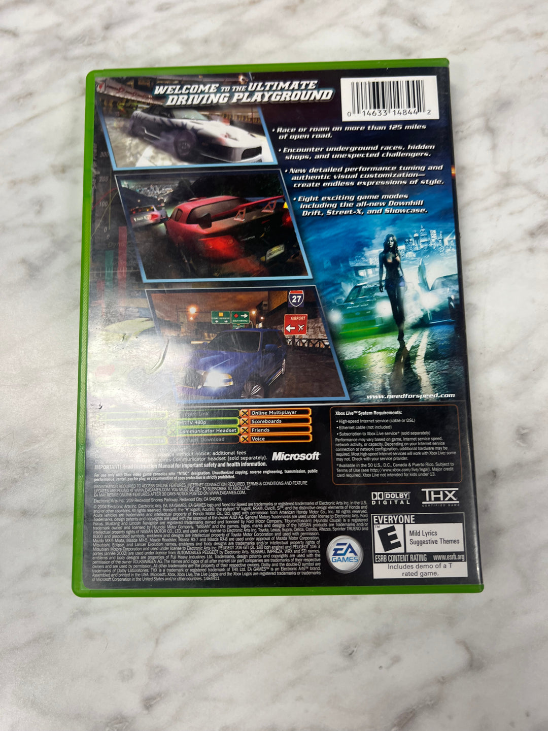 Need for Speed Underground 2 for Original Microsoft Xbox Case and manual ONLY CO92524