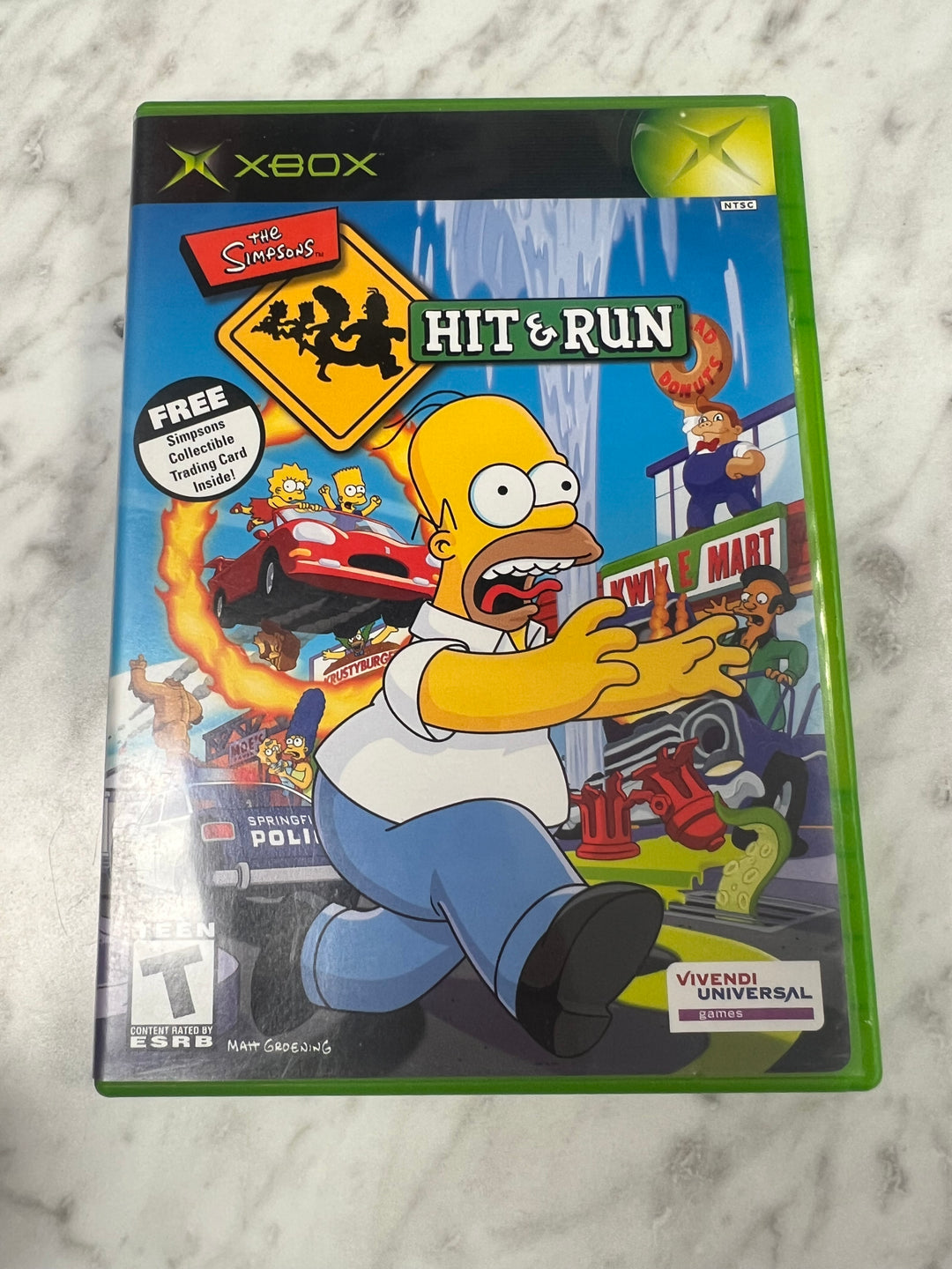 The Simpsons Hit and Run for Original Microsoft Xbox Case and manual ONLY CO92524