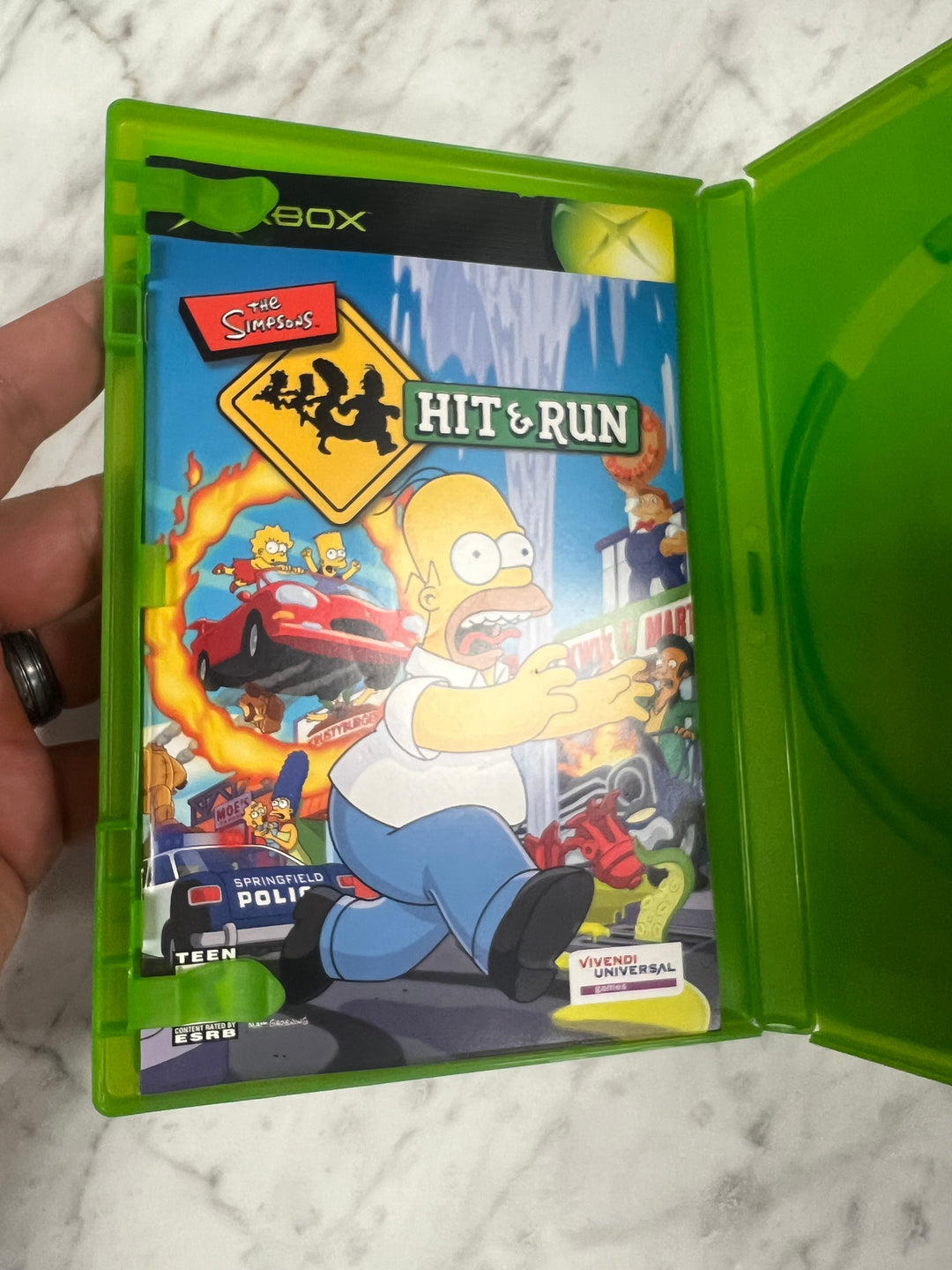 The Simpsons Hit and Run for Original Microsoft Xbox Case and manual ONLY CO92524